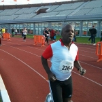 Brian running on track