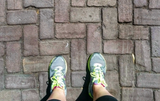 Picture of feet in running shoes