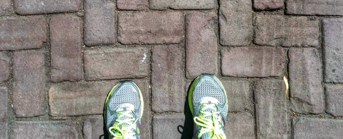 Picture of feet in running shoes