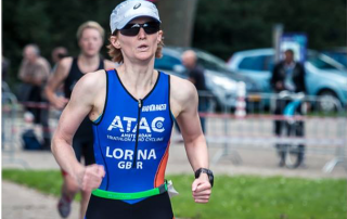 Lorna running in triathlon