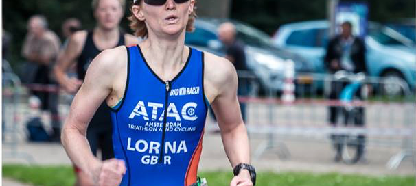 Lorna running in triathlon