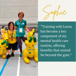 Picture of lorna and sophie with quote from text